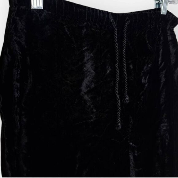 Gap Women's Vintage 90s Pull On Black Velvet High Rise Straight Leg Crop sz Smal - Picture 2 of 5
